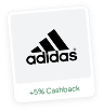 Adidas — +5% Cashback
